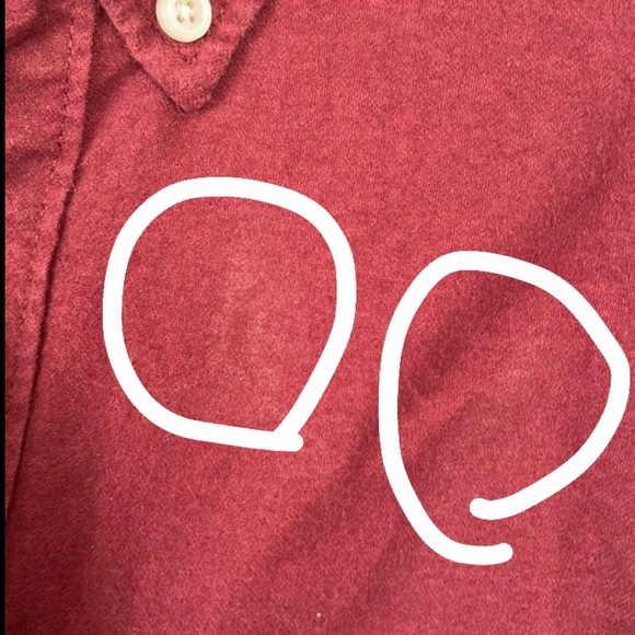 American Eagle outfitters burgundy red collared button up button down shirt sz S - Picture 11 of 17